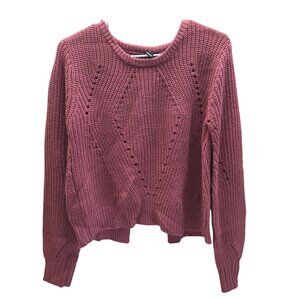 Windsor Open‎ Back Knit Sweater Mauve Pink Size Small